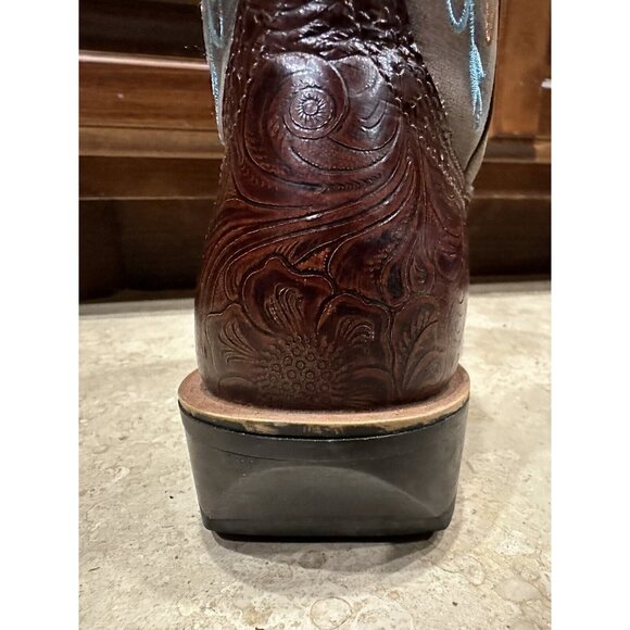 Ariat Brown and Blue Ankle Boots - Picture 8 of 15